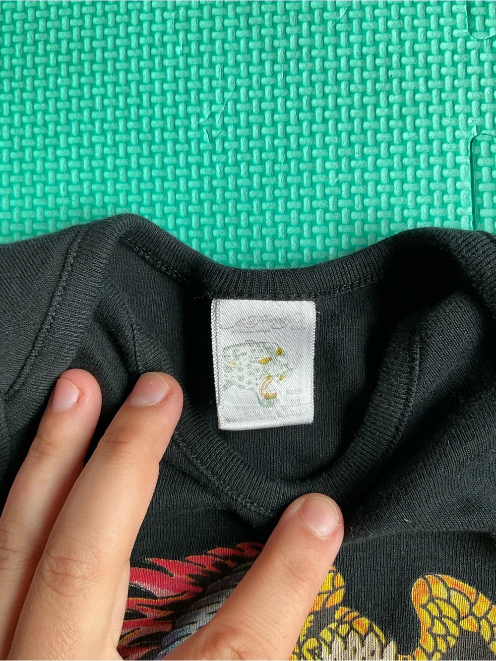 🦅Vintage Ed Hardy by Christian Audigier Black Graphic Infant Bodysuit 3-6 Mo